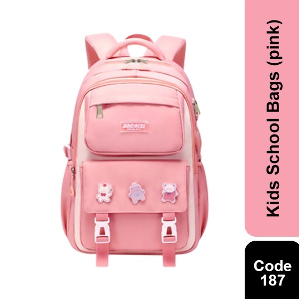 Kids Backpack Children School Bags for Girls Orthopedic Waterproof Primary Schoolbag Book Bag (pink) 187